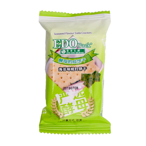 edo苏打饼干咸味海苔芝麻整箱碱性孕妇晚上解饿零食严选酵母梳打