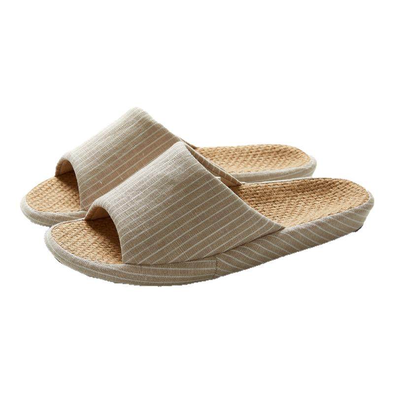 亚麻凉拖鞋棉麻四季家居室内拖鞋女夏春秋防滑厚底日式静音木地板