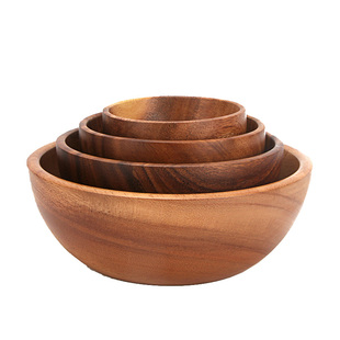 相思木碗大小号进口级日式木碗木钵整木海碗创意餐具美食摄影道具