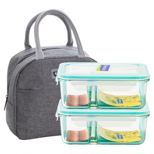 GLASSLOCK韩国进口长方形钢化玻璃保鲜盒微波炉加热长形密封饭盒