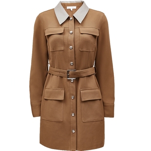 ONLY2026春季新款潮流拼接翻领显瘦长袖短裙连衣裙女|125107009