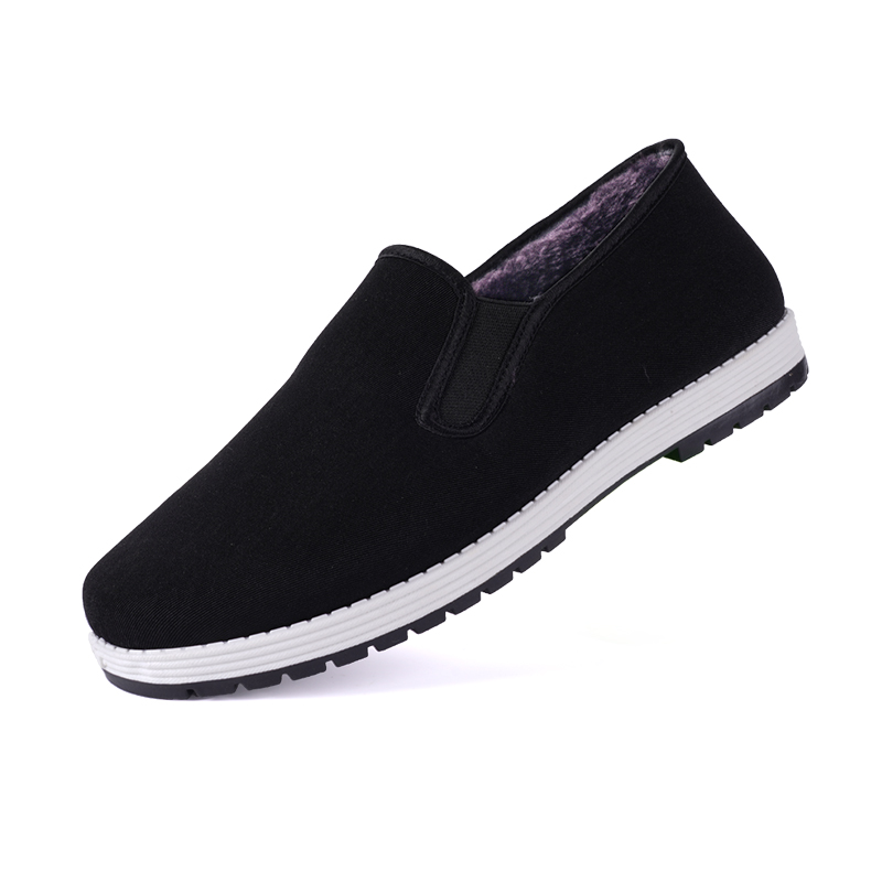 老北京布鞋男冬季加绒保暖防滑软底中老年棉鞋防寒爸爸棉鞋工作鞋