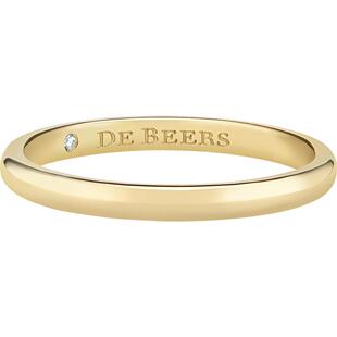 【礼物】De Beers 戴比尔斯 DB Classic 18K黄金戒指2mm