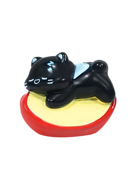 苹果煤球小猫趴趴迷你摆件送礼物