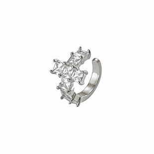 欧美闪钻锆石十字架耳夹男女小众设计感高级无耳洞耳骨夹甜酷耳饰