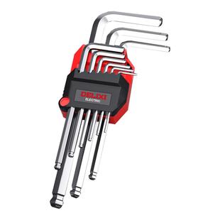 德力西电气内六角扳手套装t型梅花型加长内六角型扳手六角匙工具