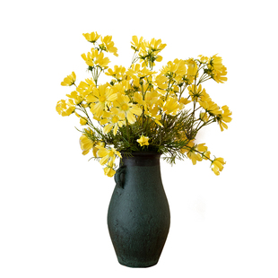 森空间仿真花植物装饰桌面摆件适合电视柜摆放雏菊假花瓶花艺摆设