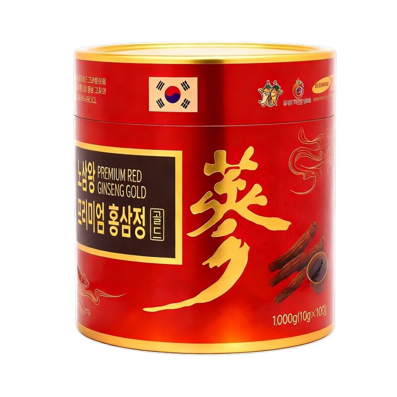 韩国六年根老参王精膏100支