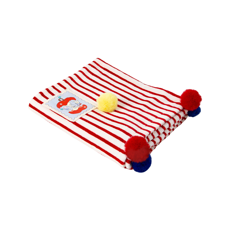 OCE精灵村庄牛奶绒毯毛巾毯红蓝粉色抱枕盖被宿舍办公保暖设计感