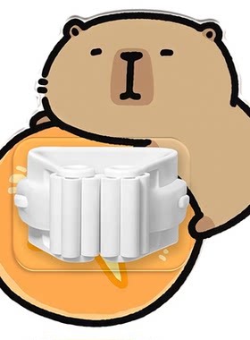 拖把架拖布夹自粘门口墙贴挂钩厕所清洁工具收纳夹免钉置物挂架子