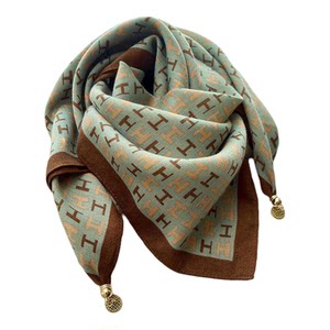 柳树林儿方巾丝巾女2025新款磁吸扣护颈小围巾女秋冬季棉麻脖子围脖护颈