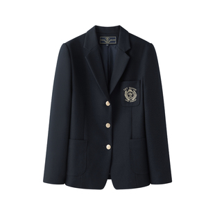 东京岁时记jk藏青色长袖西服制服套装学院风小个子西装外套女秋季