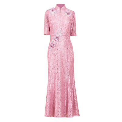 多丽琦改良旗袍晚宴优雅连衣裙