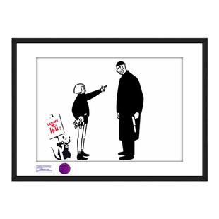 S5h正品限量版画这个杀手不太冷&班克西Banksy客厅创意装饰画挂画