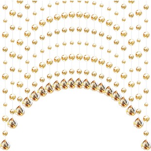 美双绝珠帘鞋柜水晶帘入户门玄关隔断帘半挂帘客厅欧式垭口装饰帘