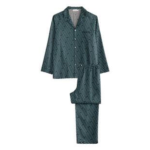 MANITO/曼尼陀Cubes真丝睡衣套装桑蚕丝男士家居服格子简约套装