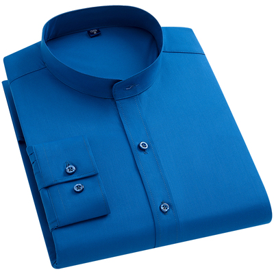 啄木鸟新款男士长袖中国风衬衫