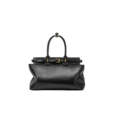 头层牛皮单肩包女大容量通勤包