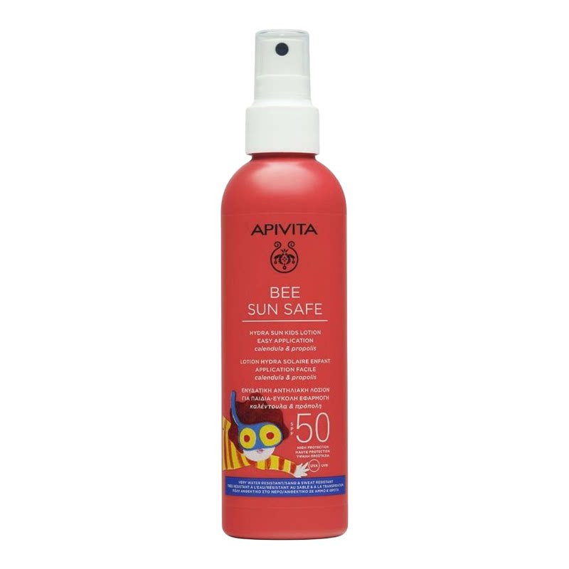 APIVITA 儿童面部身体防晒乳SPF50金盏花敏感肌舒缓防水防汗200ml