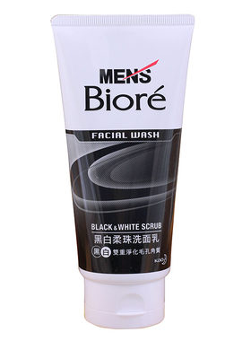 Biore/碧柔黑白磨砂男士洗面奶