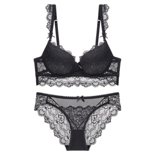 维多利亚多培尔内衣女小胸聚拢显大薄款性感蕾丝夏收副乳文胸套装