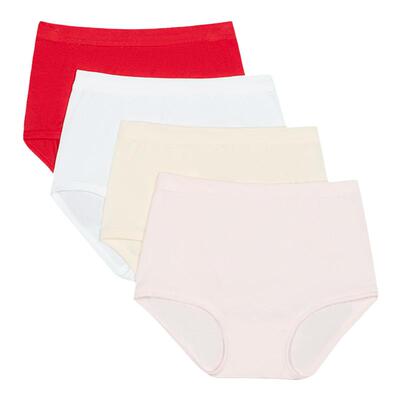 包邮宜而爽抑菌女罗纹纯棉内裤