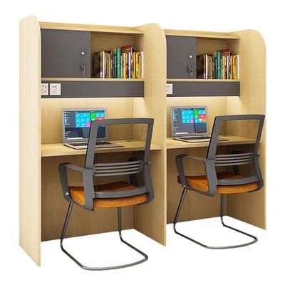 自习室封闭式学习课桌椅沉浸式隔断考研培训单人电脑靠墙窄书桌子