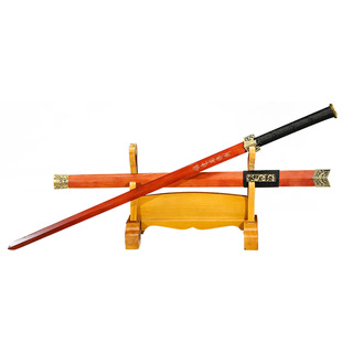 七星桃木汉剑唐剑清剑木剑木质带鞘古风汉服佩剑把玩一体剑未开刃