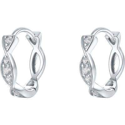 周六福S925银耳钉耳圈简约质感甜酷风格新年礼物送女友