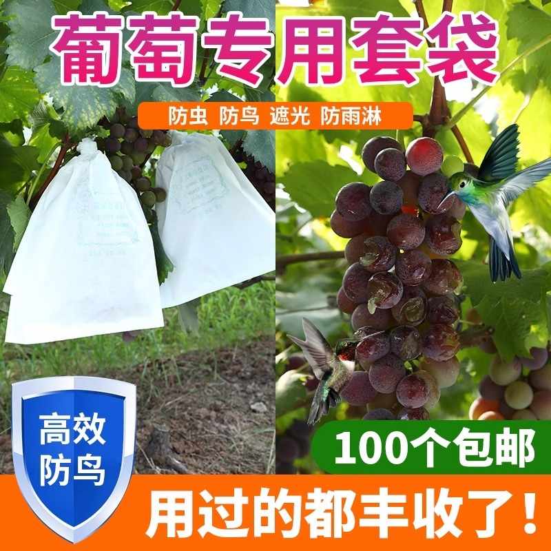 包葡萄套袋专用袋防虫防鸟水果防水雨套葡萄用的袋子莲雾保护纸袋