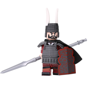 第三方中国潮风楚汉争霸传奇古代士兵战马军事积木小人仔拼装玩具