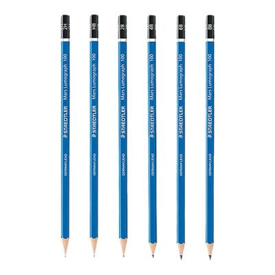 施德楼铅笔100蓝杆专业素描