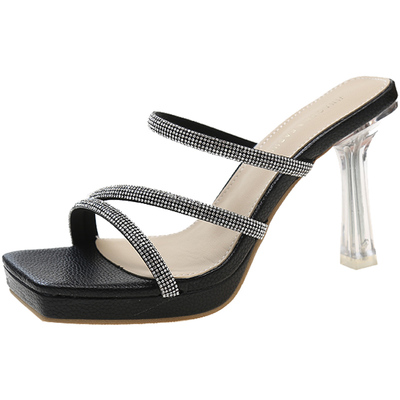 永希女鞋高跟凉拖鞋仙女风