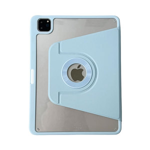 720旋转苹果ipadpro2024保护套磁吸11寸适用ipad9平板air第三代保护壳air6可拆卸带笔槽亚克力高级感防弯硬壳