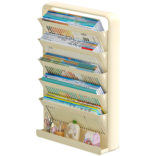 桌边书架学生教室用书桌收纳置物架学校课桌侧边收纳挂书袋初高中生桌面书本整理桌旁多功能书立放书神器书箱