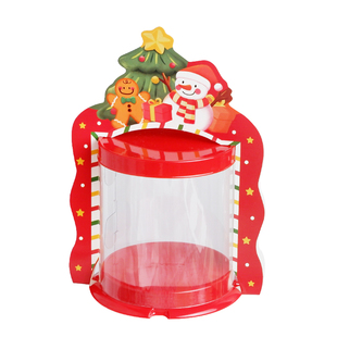 圣诞节2寸蛋糕盒纸杯蛋糕包装盒装饰杯子迷你小甜品透明打包盒子