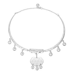 中国黄金平安快乐宝宝项圈足银999项链星星童锁送宝宝周岁礼物