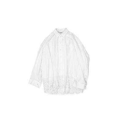 拼接下摆廓形可内搭衬衣