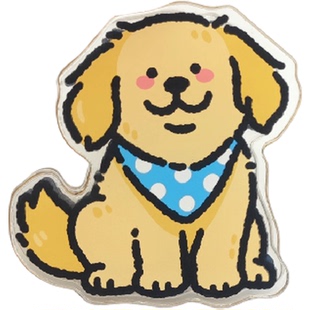 原创设计可爱狗狗亚克力PP夹厚款高透高颜值送礼文件夹双面夹