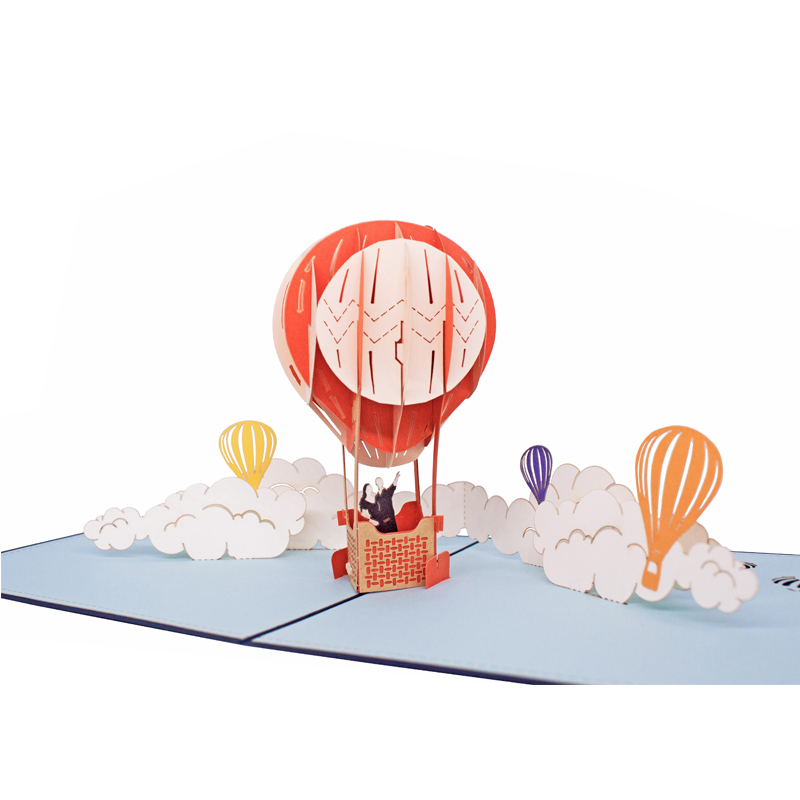 浪漫热气球3D立体贺卡AIT CARD生日贺卡创意圣诞节礼物表白祝福卡