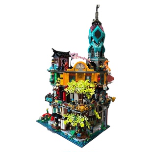 71741幻影忍者城市花园大型街景集市建筑男孩拼装玩具中国积木