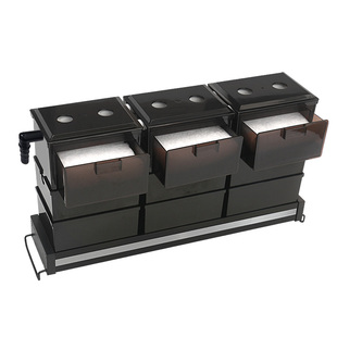 抽屉式鱼缸过滤器水族滴流盒过滤盒存储水滴滤盒上滤槽三层重净水