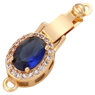 包18k金珍珠项链扣头配件万能接头插棒扣子diy手链连接收尾元宝扣