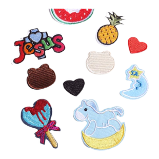 补丁布料手缝粘衣服上的破洞图案缝补刺绣贴花粘贴绣花可爱卡通大