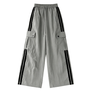 女款工装裤女2026夏季新款运动裤灰色户外登山裤宽松休闲速干裤子