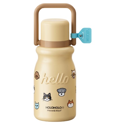 holoholo萌宠限定系列保温杯女高颜值大容量吸管水杯便携咖啡杯子