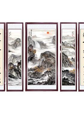 中堂画农村堂屋客厅山水画新中式