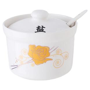 陶瓷盐罐辣罐调味瓶佐料盒猪油罐耐高温家用辣椒油缸饭店调味罐