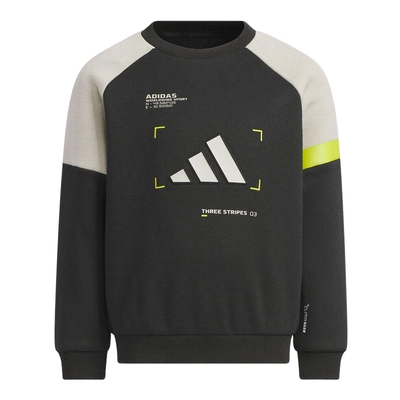 adidas阿迪达斯小童加绒运动套头衫秋冬圆领长袖卫衣 KB5127