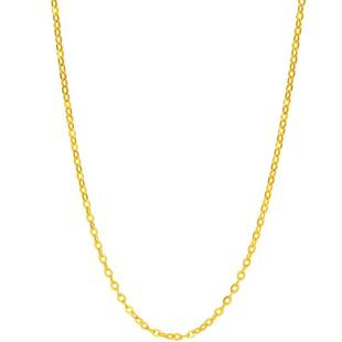 周大生黄金项链女5G足金O字链素链锁骨链百搭吊坠送女友生日礼物